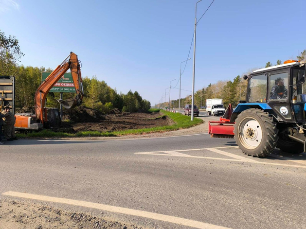 На выезде из Тюмени началось строительство новой дорожной развязки