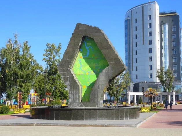 Фонтан в виде карты Тюменской области хотят перенести к автовокзалу